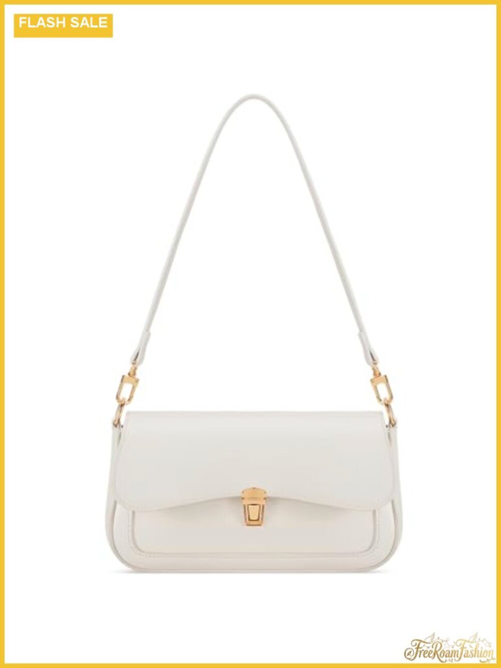 PU Leather Flap Clutch Shoulder Bag with Detachable Chain - Cute Hobo Purse for